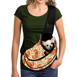 Orange Crab Pattern Print Pet Sling Carrier