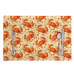 Orange Crab Pattern Print Placemat