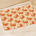 Orange Crab Pattern Print Polyester Doormat