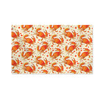 Orange Crab Pattern Print Polyester Flag