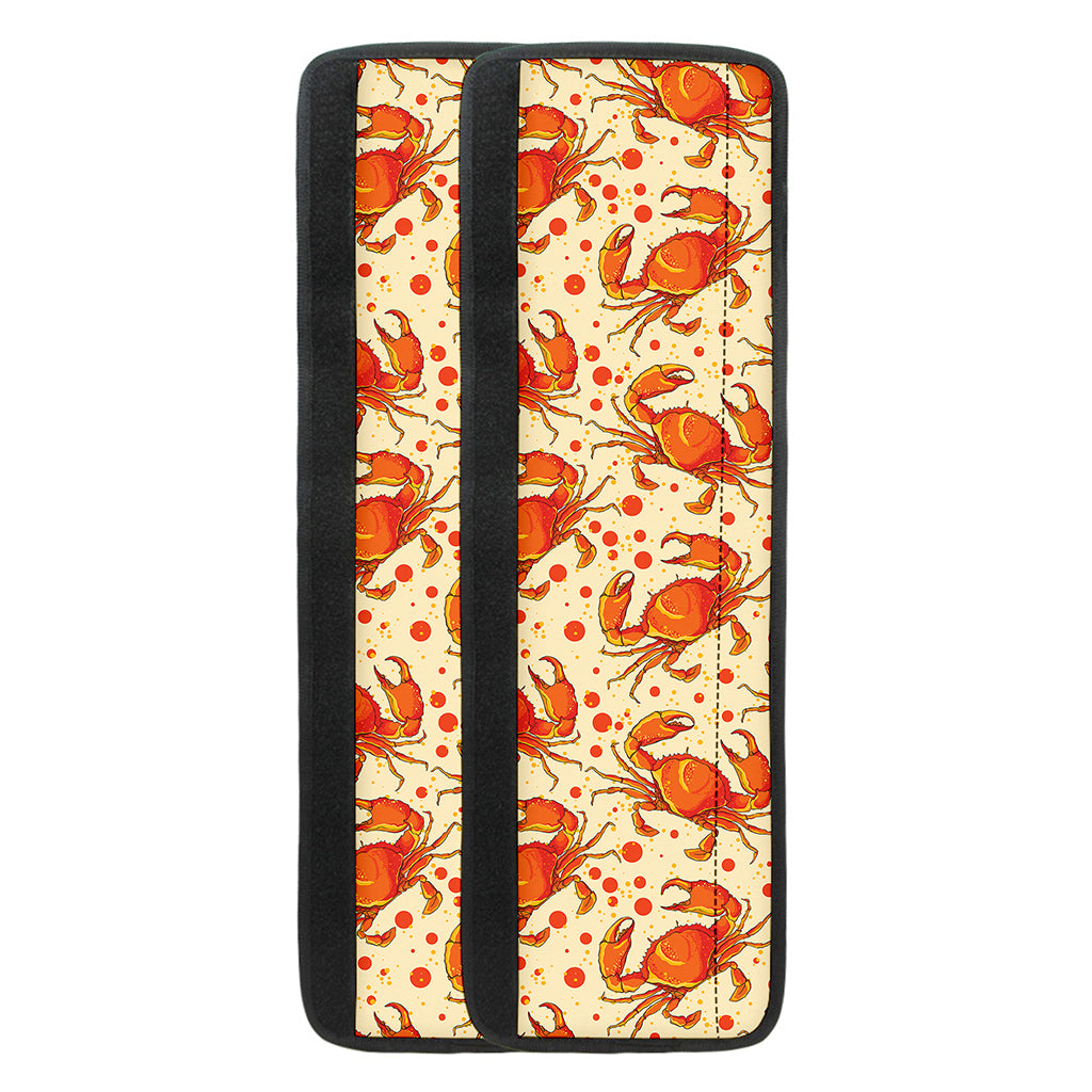 Orange Crab Pattern Print Refrigerator Handle Covers