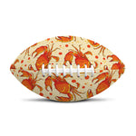 Orange Crab Pattern Print Rugby Ball