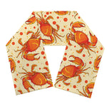 Orange Crab Pattern Print Scarf