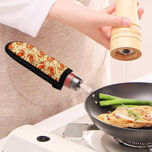 Orange Crab Pattern Print Skillet Handle Cover