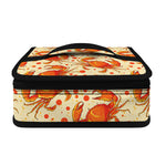 Orange Crab Pattern Print Small Lunch Bag
