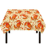 Orange Crab Pattern Print Tablecloth