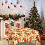 Orange Crab Pattern Print Tablecloth