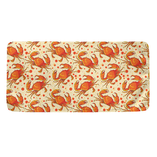 Orange Crab Pattern Print Towel