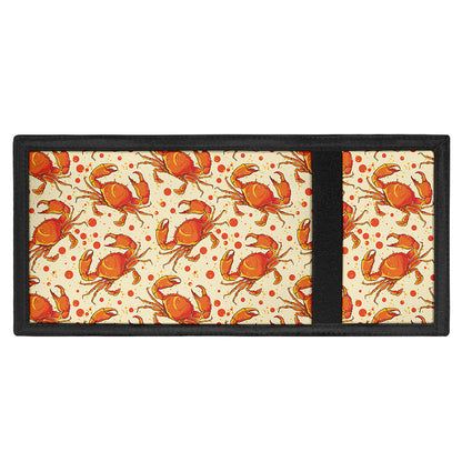 Orange Crab Pattern Print Trifold Wallet