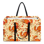 Orange Crab Pattern Print Utility Tote Bag