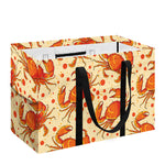 Orange Crab Pattern Print Utility Tote Bag