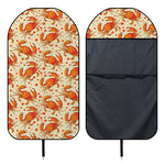Orange Crab Pattern Print Waterproof Car Seat Cover