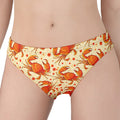 Orange Crab Pattern Print Women's Panties