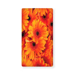 Orange Daisy Flower Print Baby Crib Sheet