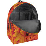 Orange Daisy Flower Print Backpack