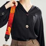 Orange Daisy Flower Print Bag Strap