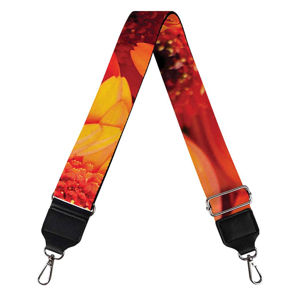 Orange Daisy Flower Print Bag Strap