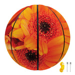 Orange Daisy Flower Print Basketball