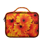 Orange Daisy Flower Print Briefcase Bible Bag