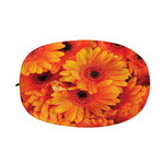 Orange Daisy Flower Print Car Side Mirror Covers