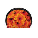 Orange Daisy Flower Print Coin Purse