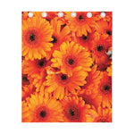 Orange Daisy Flower Print Curtain