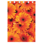 Orange Daisy Flower Print Curtain