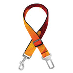 Orange Daisy Flower Print Dog Seat Belt