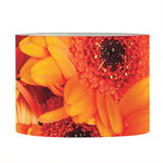 Orange Daisy Flower Print Drum Lamp Shade