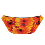 Orange Daisy Flower Print Fanny Pack