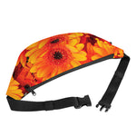 Orange Daisy Flower Print Fanny Pack