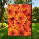 Orange Daisy Flower Print Garden Flag