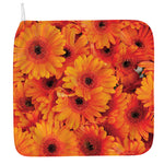 Orange Daisy Flower Print Hand Towel
