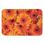 Orange Daisy Flower Print Indoor Door Mat