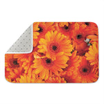 Orange Daisy Flower Print Indoor Door Mat