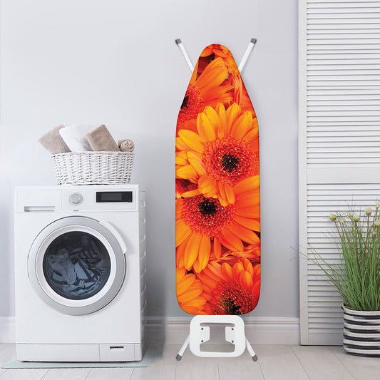 Orange Daisy Flower Print Ironing Board Cover
