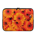 Orange Daisy Flower Print Laptop Sleeve