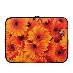 Orange Daisy Flower Print Laptop Sleeve