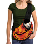Orange Daisy Flower Print Pet Sling Carrier