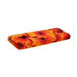 Orange Daisy Flower Print Piano Keyboard Cover