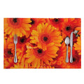 Orange Daisy Flower Print Placemat