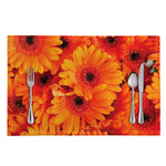 Orange Daisy Flower Print Placemat