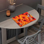 Orange Daisy Flower Print Placemat
