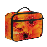 Orange Daisy Flower Print Portable Lunch Bag