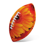 Orange Daisy Flower Print Rugby Ball