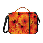 Orange Daisy Flower Print Shoulder Strap Bible Bag
