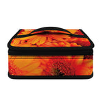 Orange Daisy Flower Print Small Lunch Bag