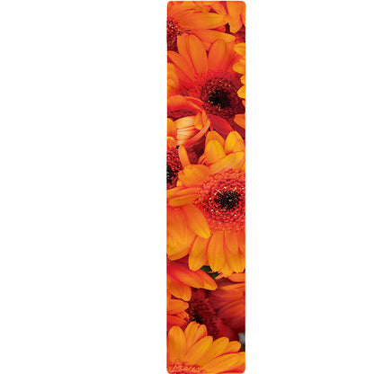 Orange Daisy Flower Print Table Runner