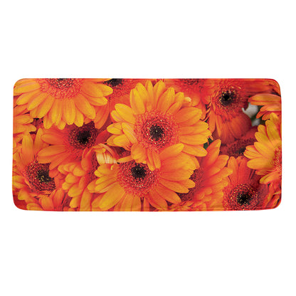 Orange Daisy Flower Print Towel