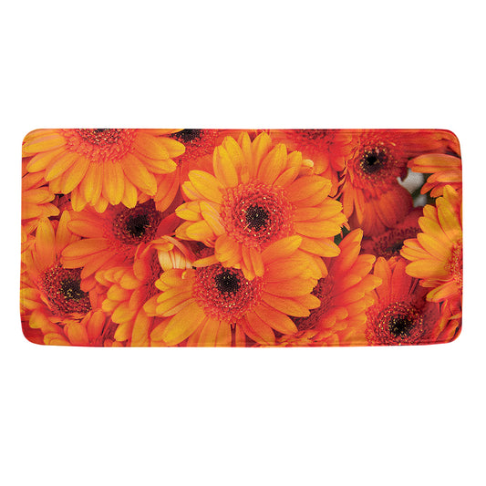 Orange Daisy Flower Print Towel